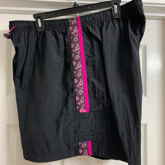 Just My Size Women's Black and Pink Athletic Shorts, Size 22W/24W - Picture 1 of 4